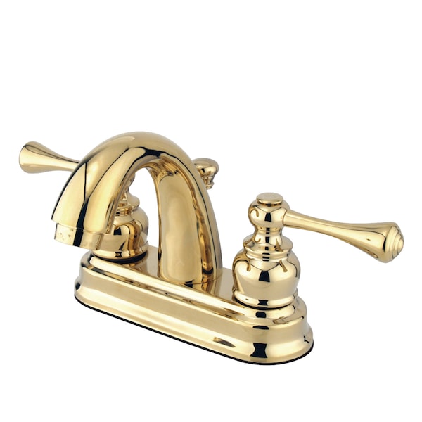 4" Centerset Bathroom Faucet, Polished Brass